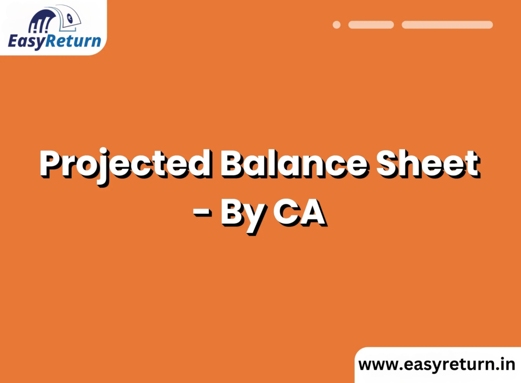 Projected Balance Sheet by CA